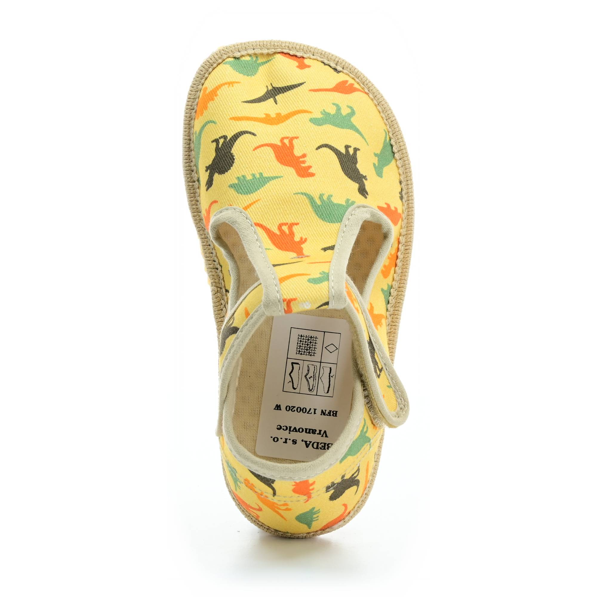 Barefoot bačkorky BEDA dinosaurus BF 060010/W 